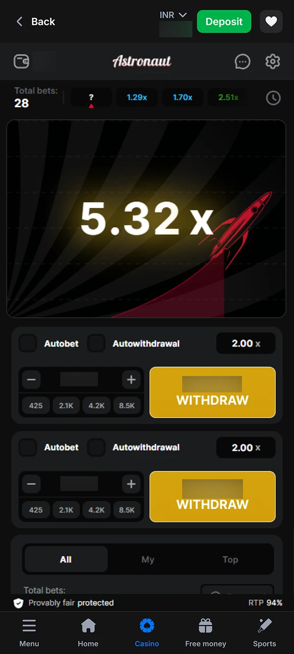 1win app astronaut cash out