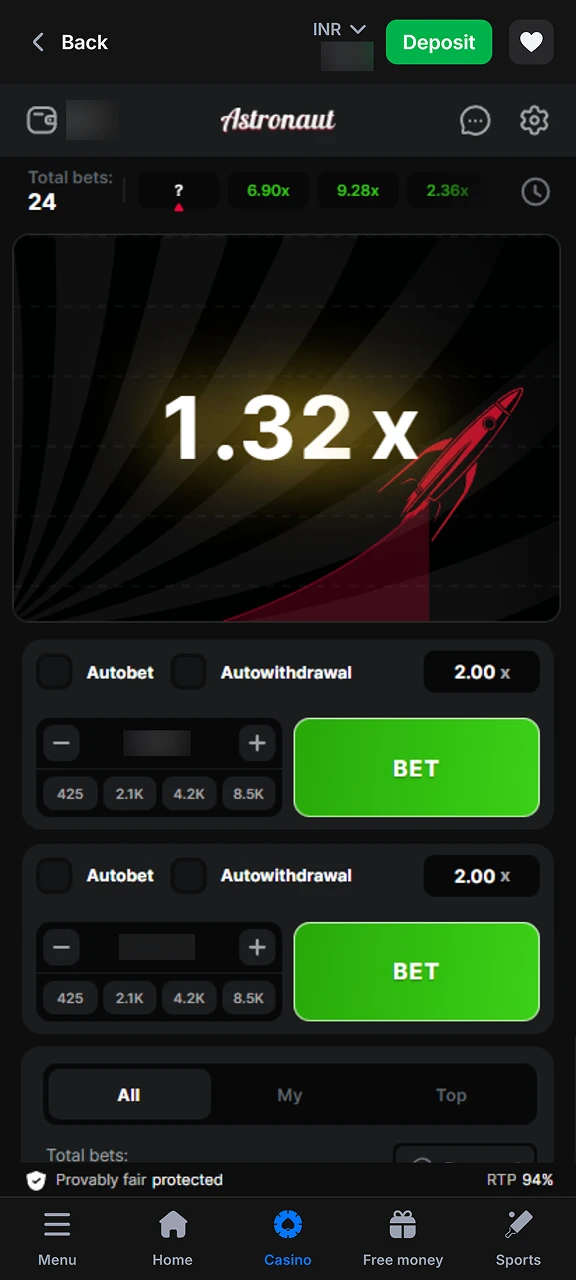 1win app astronaut multiplier growth