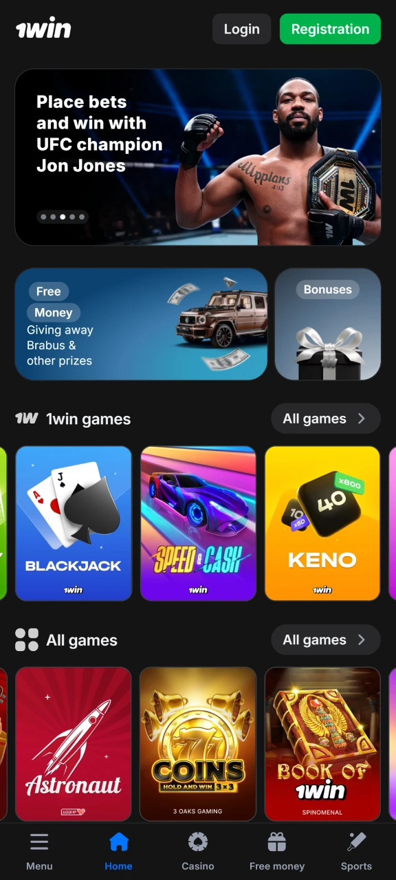 1win astronaut app android how to open website