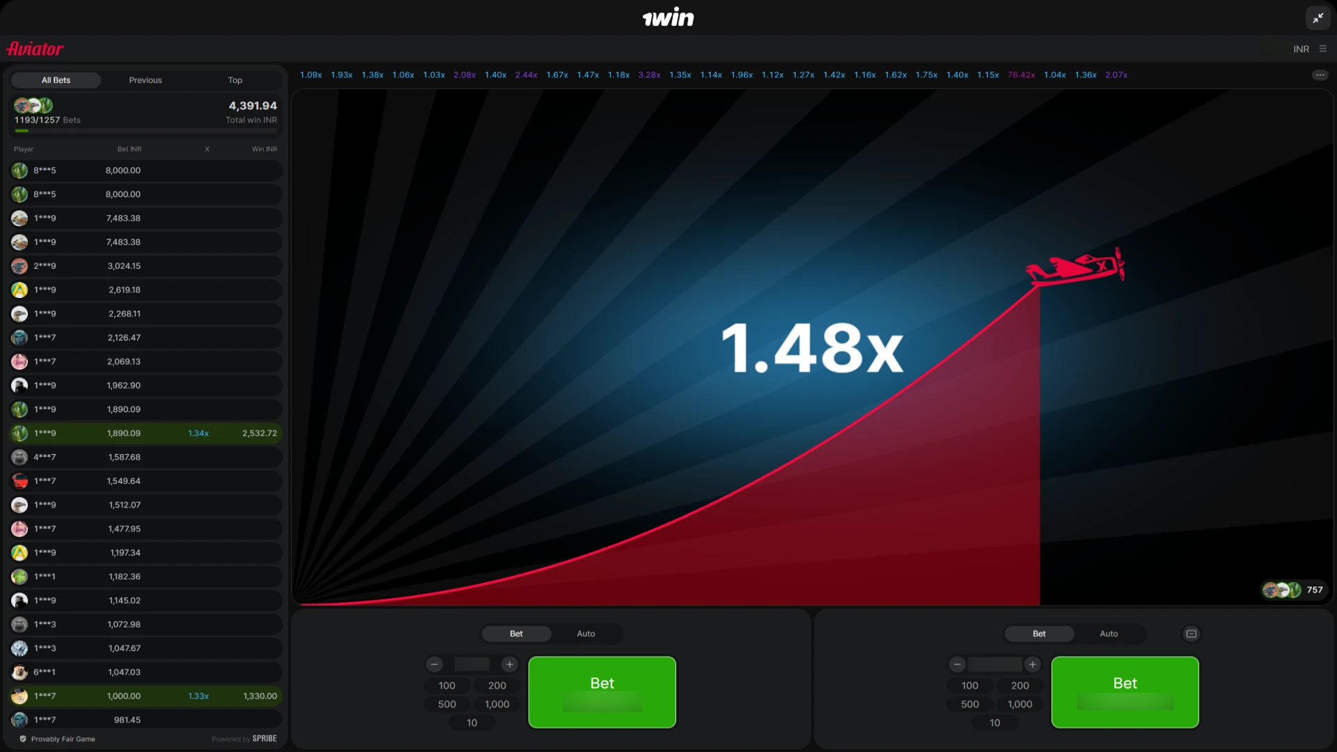 1win aviator comparison start game