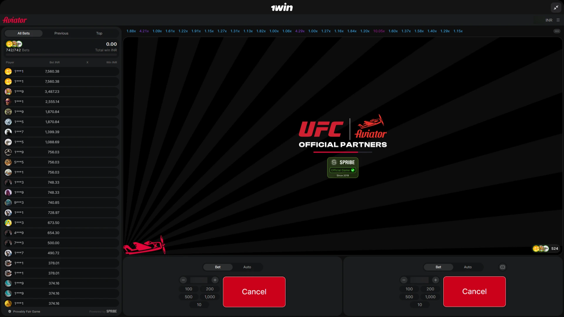 1win aviator comparison waiting for the next round