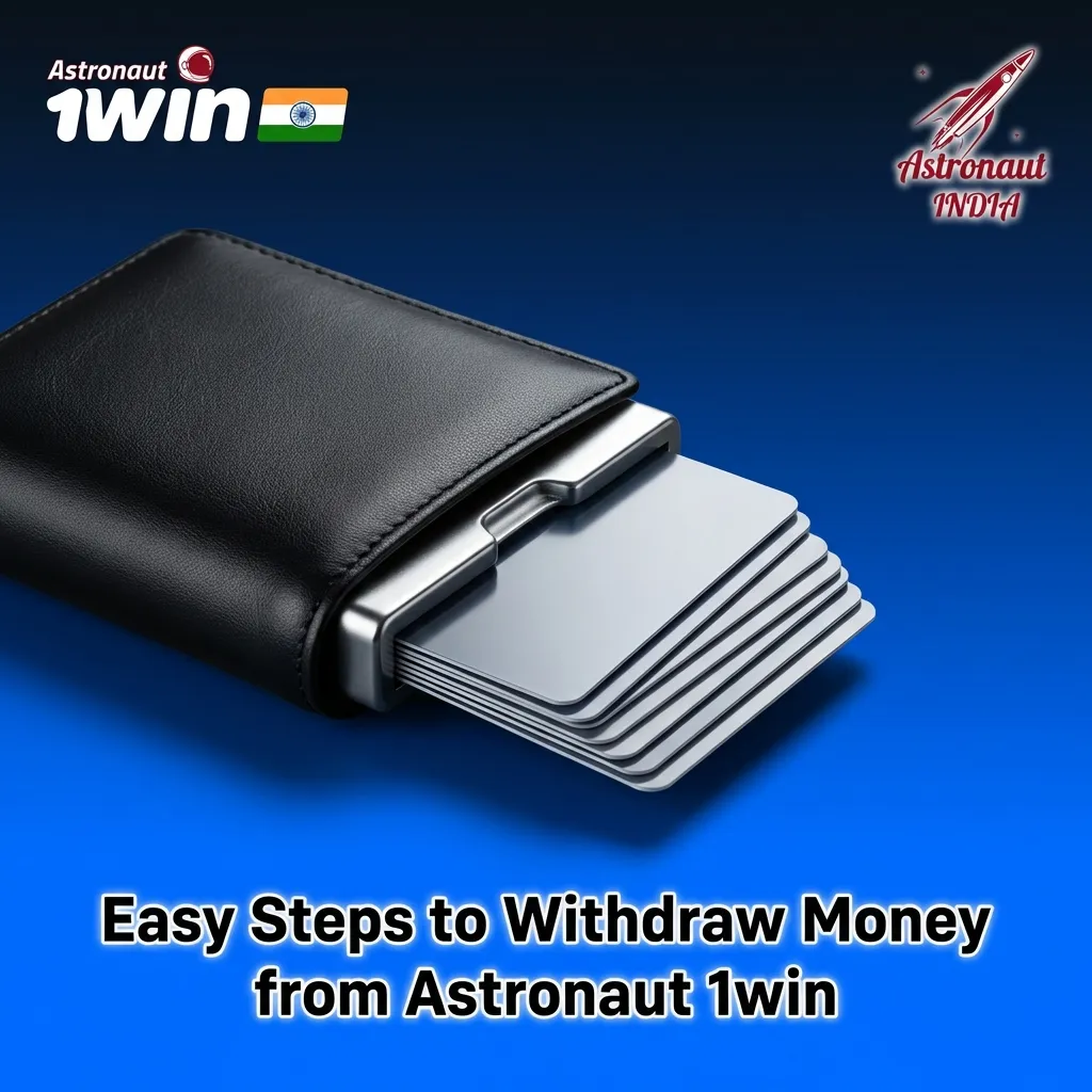 Infographic showing 5-step guide to withdraw Astronaut 1win winnings via UPI, bank, wallets, or crypto in India